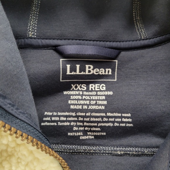 L.L Bean Mountain Pile Sherpa Coat With Hood Womens XXS Ivory Gorp Hike - Picture 2 of 8